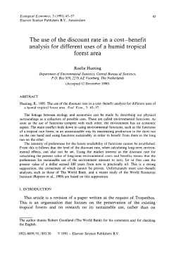 The use of the discount rate in a cost