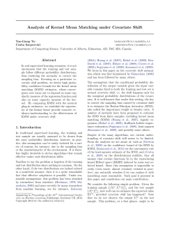 Analysis of Kernel Mean Matching under Covariate Shift