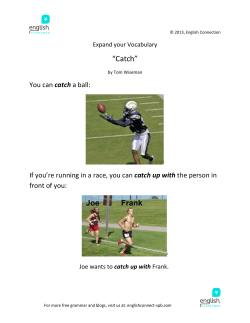 Collocations with “catch”