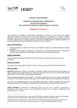 CZECH REPUBLIC: Contender for institutional support may be only