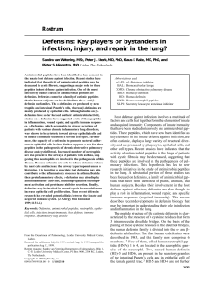 Rostrum Defensins: Key players or bystanders in infection, injury