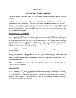 Paid Coach Travel Reimbursement Policy