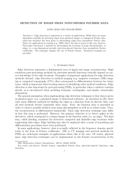 Detection of Edges from Non-Uniform Fourier Data