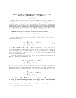STRUCTURE-PRESERVING MODEL REDUCTION FOR INTEGRO