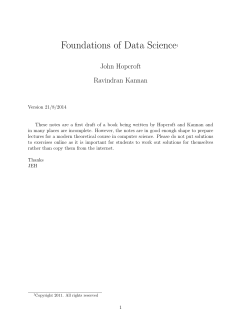 Foundations of Data Science1