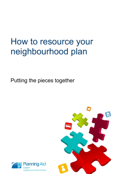 How to resource your neighbourhood plan