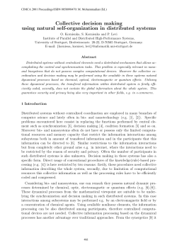 Collective decision making using natural self