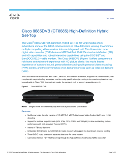 Cisco 8685DVB (CT8685) High-Definition Hybrid Set-Top - AV-iQ