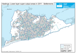 Hastings: Lower layer super output areas in 2011
