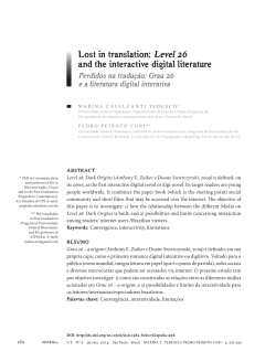 Lost in translation: Level 26 and the interactive digital literature