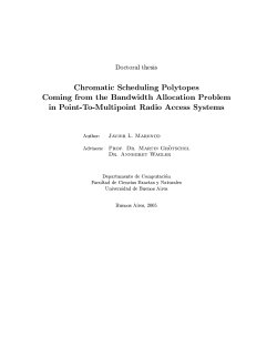 Doctoral thesis Chromatic Scheduling Polytopes Coming