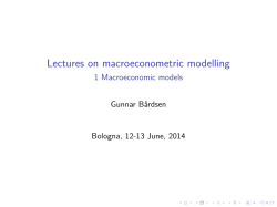 Lectures on macroeconometric modelling