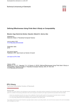 Defining Effectiveness Using Finite Sets A Study on