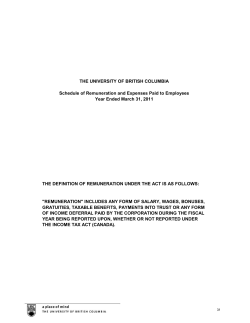 THE DEFINITION OF REMUNERATION UNDER THE ACT IS AS