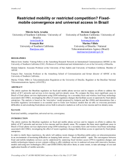 Mobility on fixed services: cases