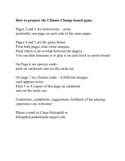 How to prepare the Climate Change board game Pages 2 and 3 are