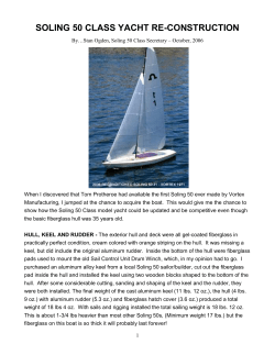 soling 50 class construction - Bakersfield Model Yacht Club