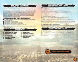 installing the game epilepsy warning starting the