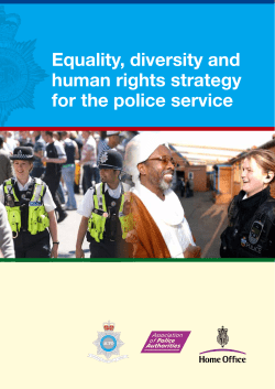 Equality, diversity and human rights strategy for the police service