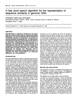 A fast word search algorithm for the representation of sequence