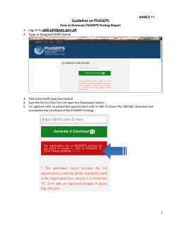 Guideline on PhilGEPS
