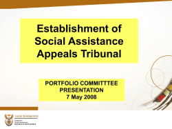 Development of a Model for the Inspectorate for Social Assistance