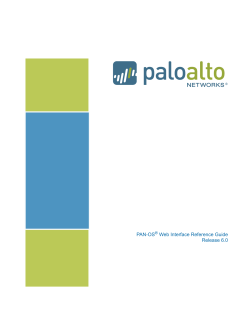 PAN-OS® 6.0 Web Interface Reference Guide