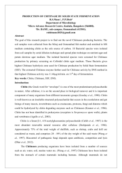 Production of chitinase by solid state fermentation