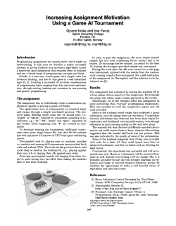 Increasing Assignment Motivation Using a Game Al Tournament