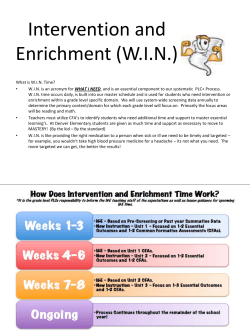 Intervention and Enrichment (W.I.N.)