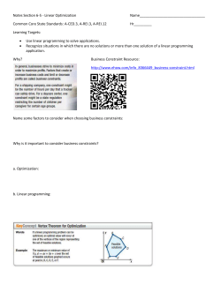 Notes Section 6-5 - Linear Optimization