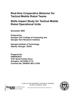 Real-time Cooperative Behavior for Tactical Mobile Robot Teams