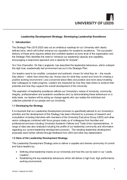 The Leadership Development Strategy - SDDU