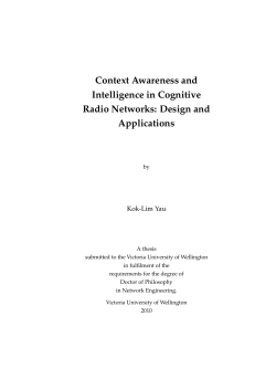 Context Awareness and Intelligence in Cognitive Radio Networks