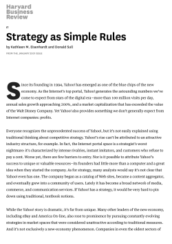 Strategy as Simple Rules
