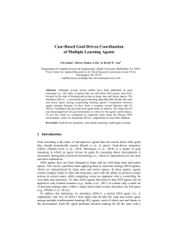 Case-Based Goal-Driven Coordination of Multiple Learning Agents