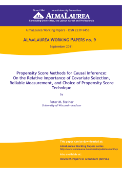 Propensity Score Methods for Causal Inference