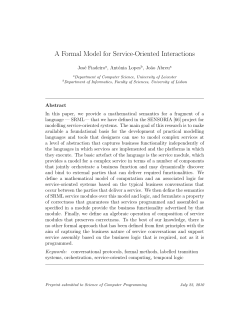 A Formal Model for Service-Oriented Interactions