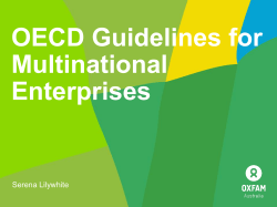 OECD Guidelines for Multinational Enterprises by Oxfam
