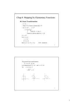 Chap 8 Mapping by Elementary Functions