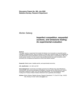 Morten S0berg Imperfect competition, sequential