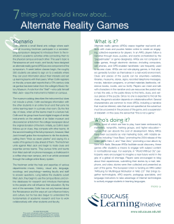 7 Things You Should Know About Alternate Reality Games