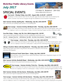July 2017 SPECIAL EVENTS - Biddeford