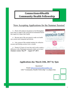 Community Health Fellowship Application