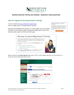 How do I register for Nursing Assistant Training?