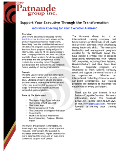 Executive Assistant Coaching