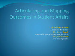 Articulating and Mapping Outcomes in Student Affairs