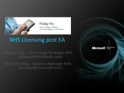 NHS Licensing post EA - Center