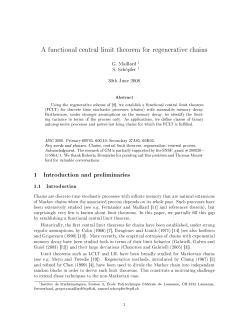 A functional central limit theorem for regenerative chains 1
