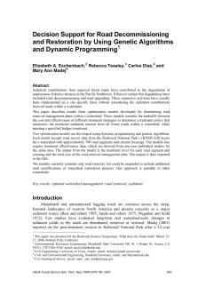 Decision Support for Road Decommissioning